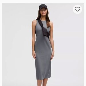 Lululemon all aligned Ribbed Solar Grey midi dress size 0